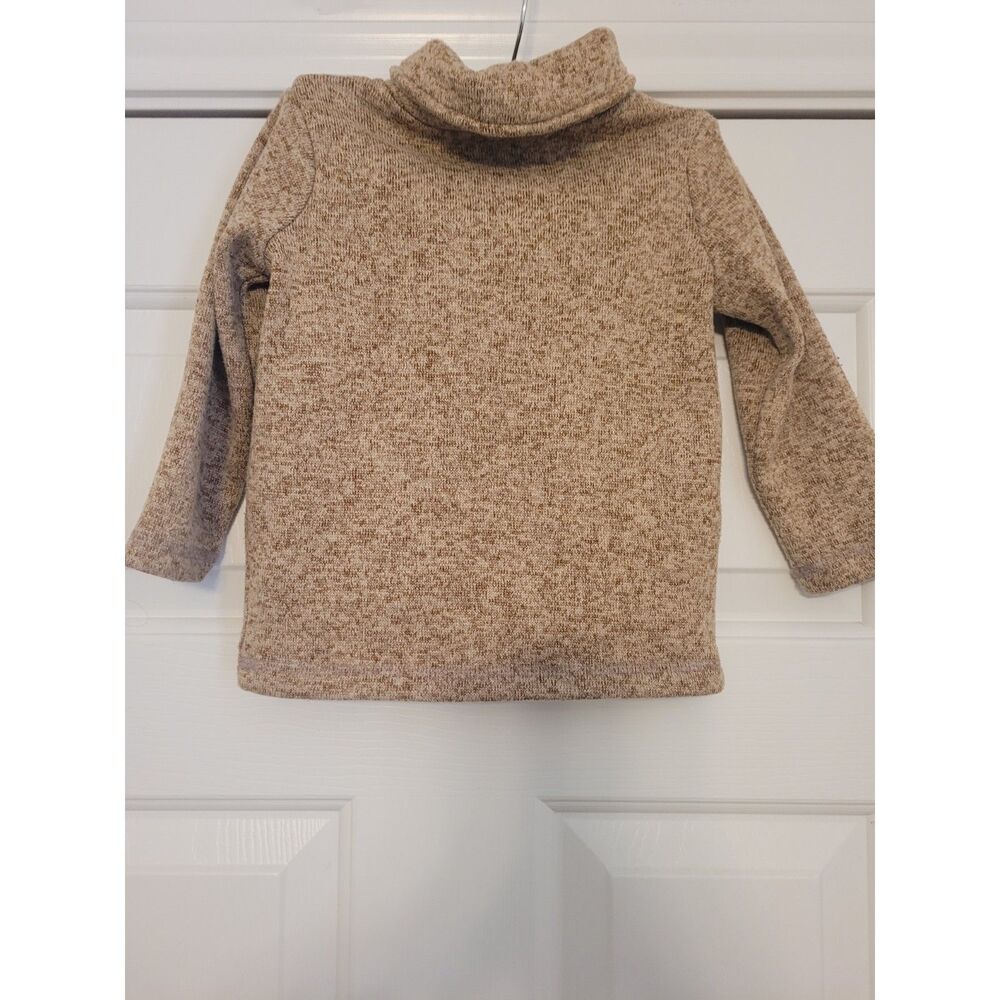 Jumping Beans Boys Sweater Tan Heather Shawl Collar Button Size 18 Months